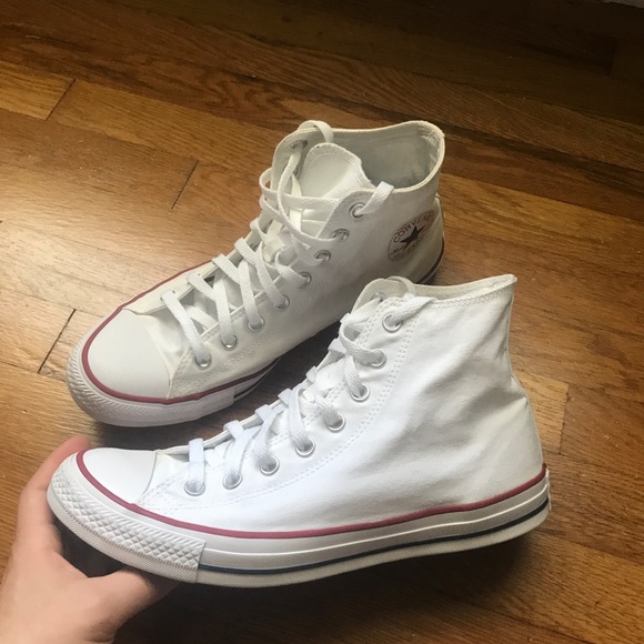 White Converse Chuck Taylors High Tops